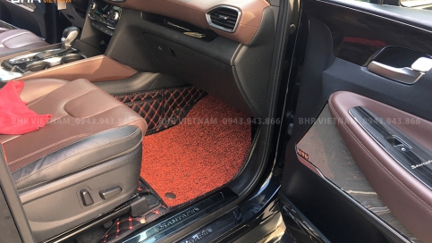 Thảm lót sàn ô tô 5D 6D Hyundai Santafe giá gốc tận xưởng, bảo hành trọn đời
